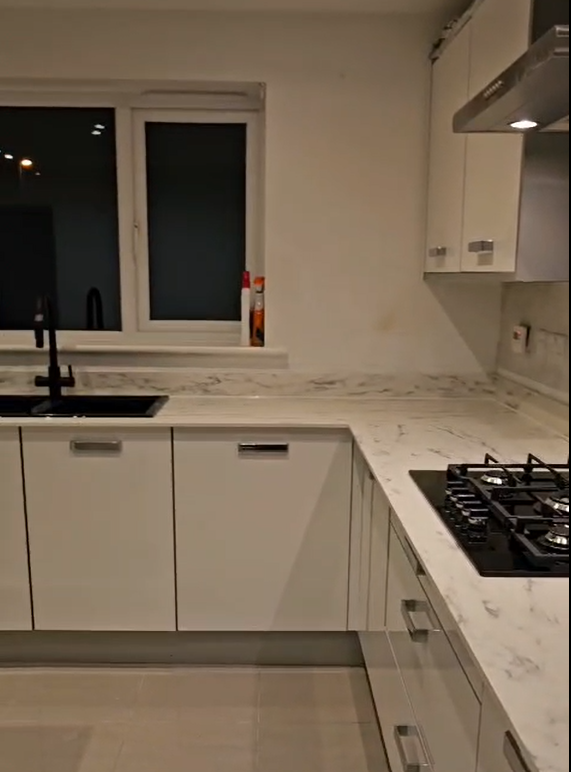 Kitchen worktop installation by PK2 Builders